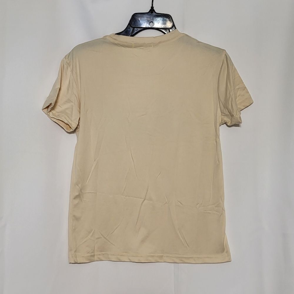 Fashion Women's Tan Skull Graphic Short Sleeve Crewneck T-Shirt Size Small NWOT - Picture 6 of 6